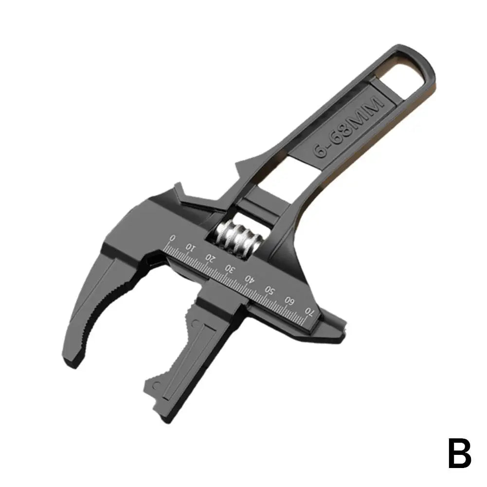 Adjustable Pipe Wrench & Nut Key - 6-68mm Home Tools for Bathroom Repair, Multi-functional Spanner