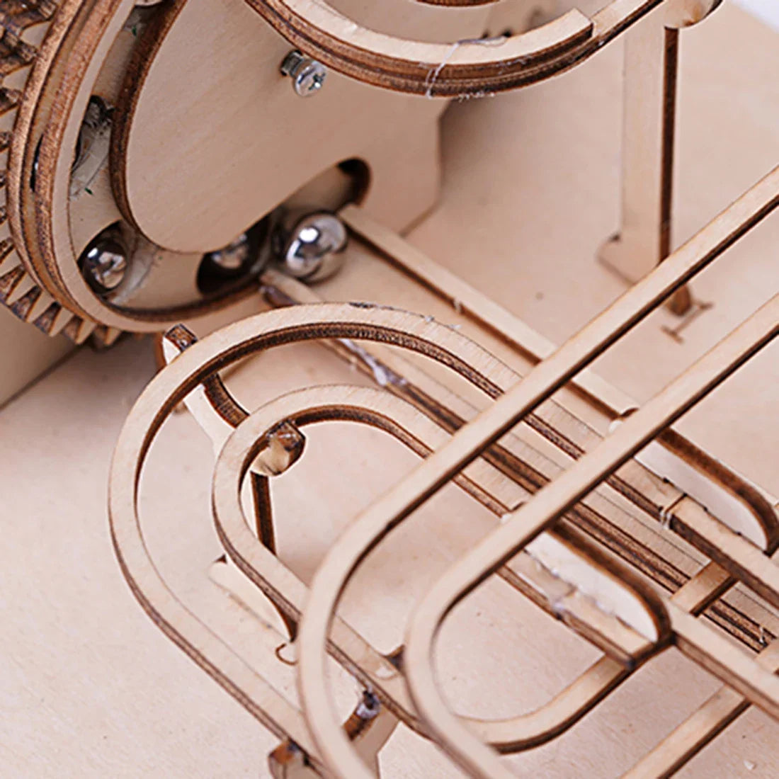 Marble Run Wooden 3D Mechanical Puzzle Kit Gear Driven Track STEM Toy Back To School 2025 Educational Gift