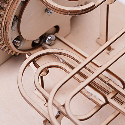 Marble Run Wooden 3D Mechanical Puzzle Kit Gear Driven Track STEM Toy Back To School 2025 Educational Gift