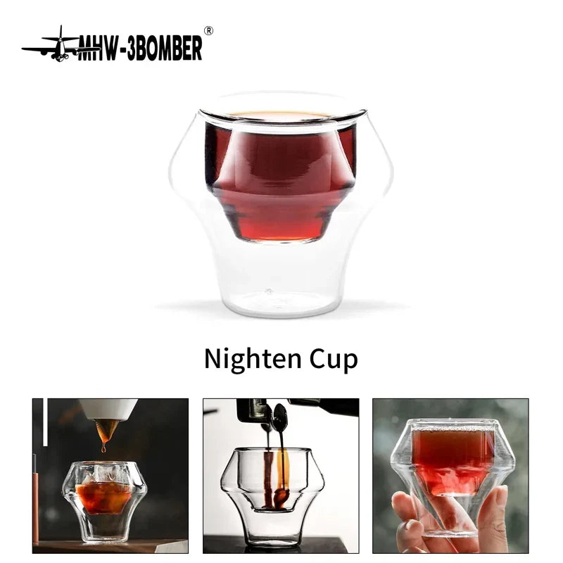 Double Wall Glass Espresso Cup Anti Scald Reusable Tea Mug Shot Glass, TikTok Viral Fall 2025 Artful Serving
