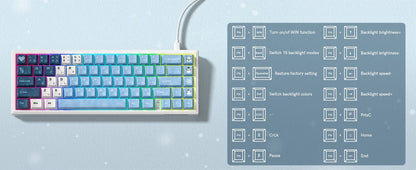 Mechanical Keyboard 68-Key Hall Effect RGB Wired Compact