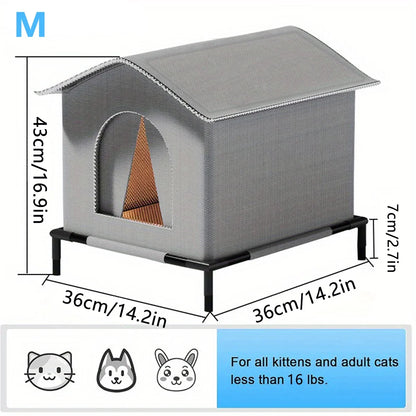 Cat House Waterproof Winter Warm Shelter Foldable Outdoor Pet Cave Bed For Cats And Small Dogs