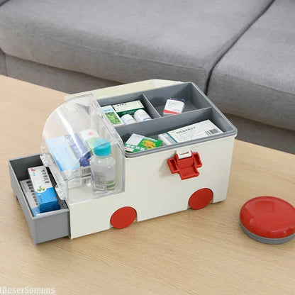 First Aid Kit Large Capacity Portable Medicine Storage Box Emergency Preparedness Fall 2025 Secure Latch