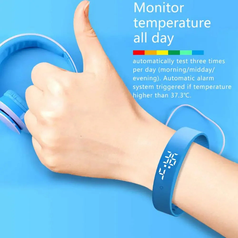 Smart Bracelet Silicone Band Fitness Tracker Waterproof Body Temperature Monitor Vibration Alarm Spring 2026 Trend