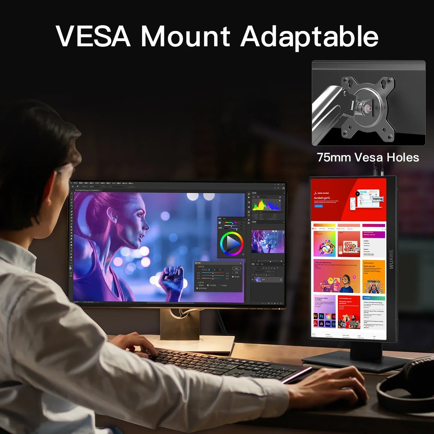 15.6 Inch Portable Monitor USB C HDMI HDR Travel Screen