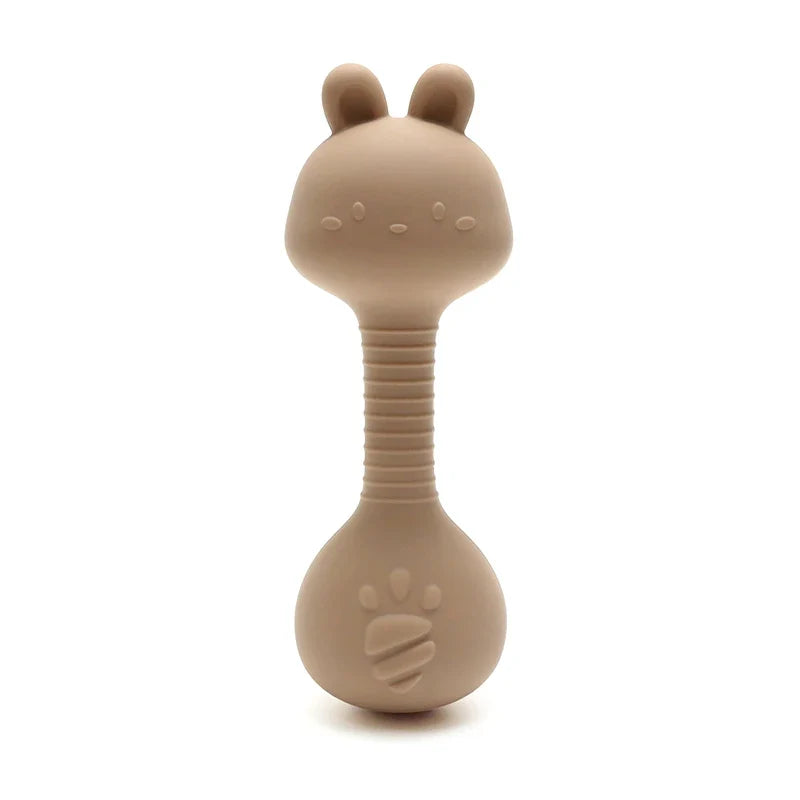 Silicone Rabbit Teether Rattle Newborn Sensory Toys