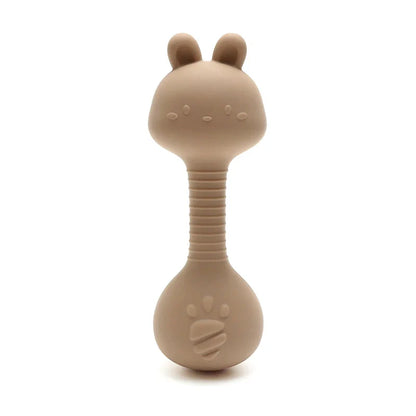 Silicone Rabbit Teether Rattle Newborn Sensory Toys