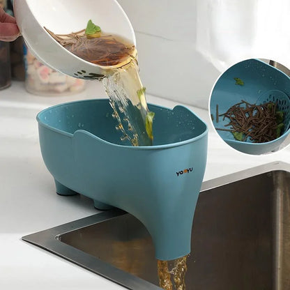 Sink Strainer Basket Elephant Shape Hanging Kitchen Drainer And Veggie Storage Fall 2026 Trend Eco Friendly