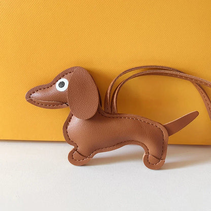 Bear Keychain PU Leather Mini Bag Charm Cute Gift Accessory