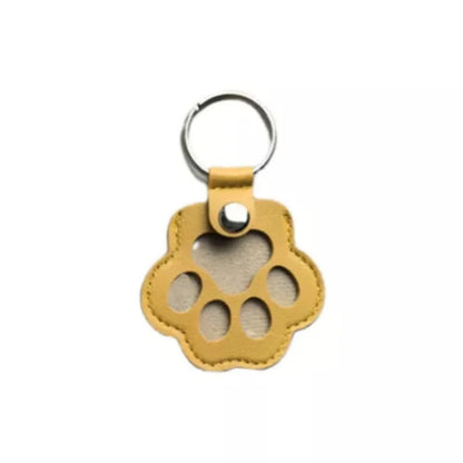 Pet Hair Keychain Paw Pendant PU Leather Hair Holder
