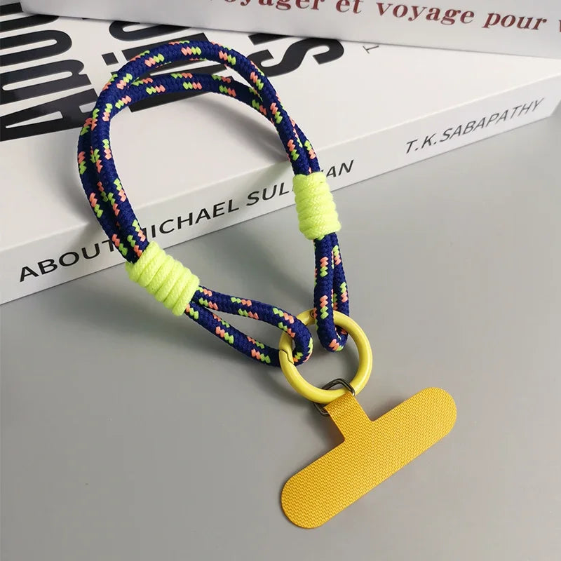 Universal Mobile Phone Lanyard with Anti-Loss Wrist Strap & Accessories - Stylish Two-Strand Design