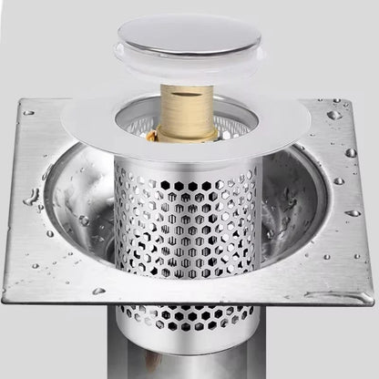 Pop-Up Drain Stopper Basin Hair Catcher Stainless Steel Filter Anti-Odor Fall 2026 Home Upgrade