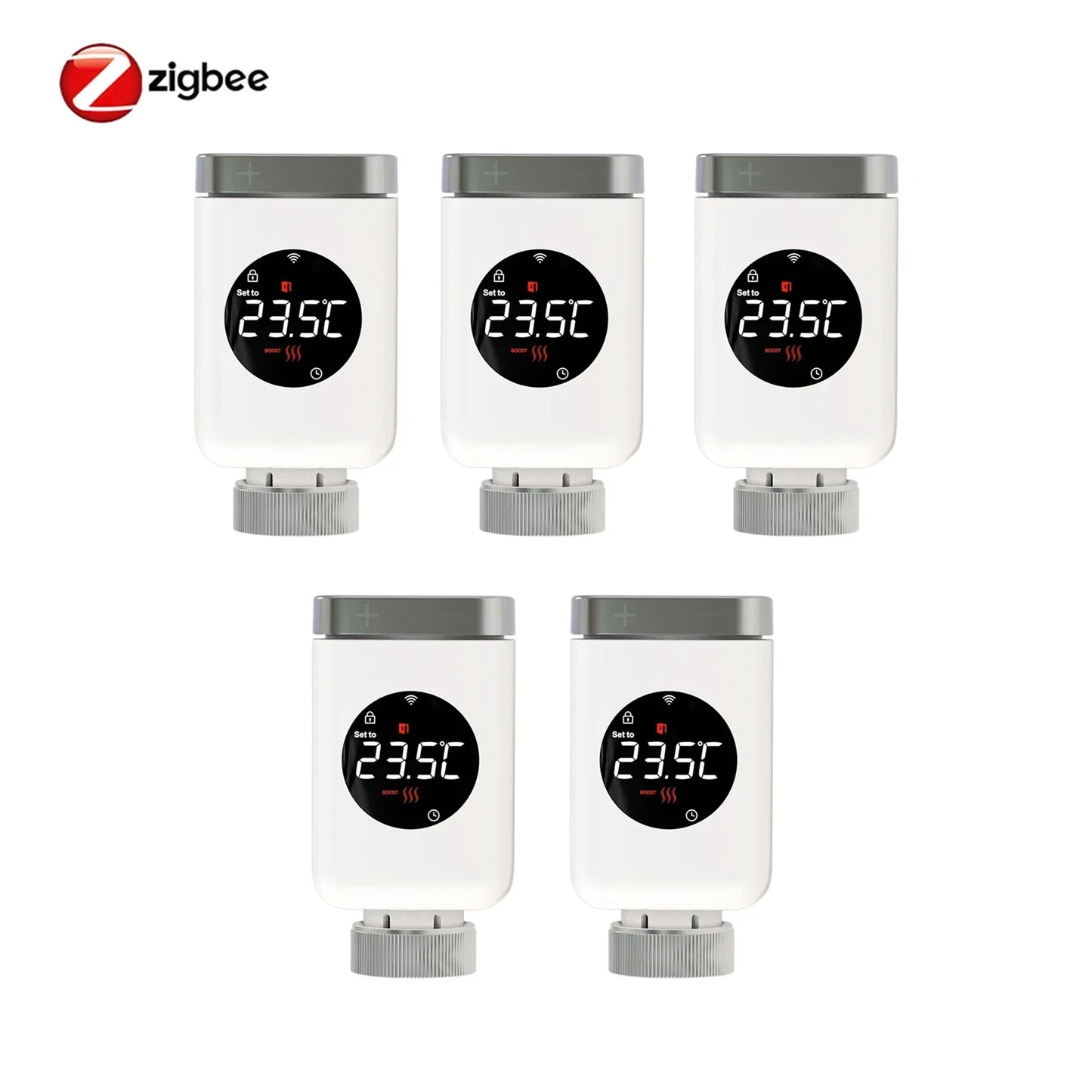 Smart Thermostat Radiator Valve TRV With WiFi ZigBee App Remote Control Energy Saving Fall 2025