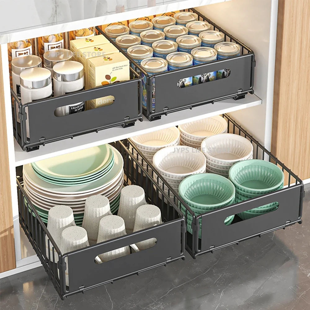 Pull Out Cabinet Organizer Slide Drawer Kitchen Rack