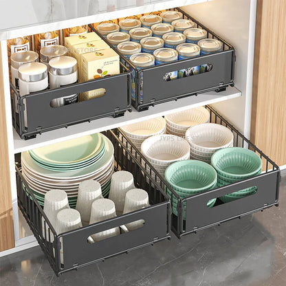 Pull Out Cabinet Organizer Slide Drawer Kitchen Rack