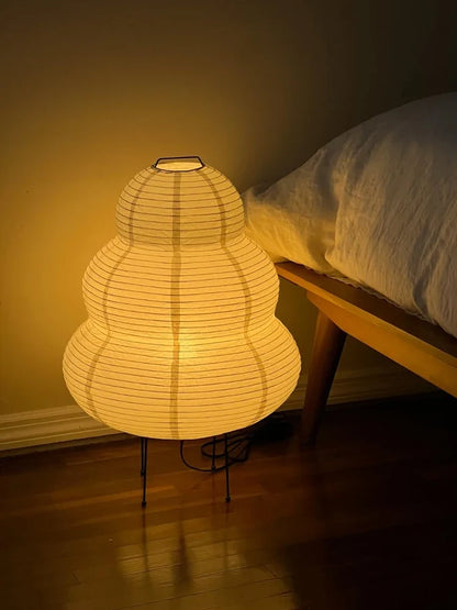 LED Rice Paper Lamp Tricolor Dimming Japanese Style