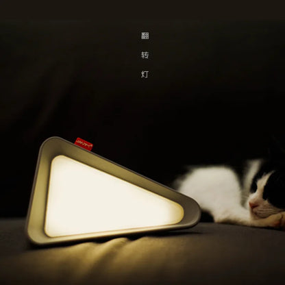 Night Light USB Rechargeable Gravity Sensor Triangle Table Lamp Fall 2025, Adjustable Brightness Cozy Night Feeding