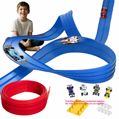 Flexible DIY Double Race Track Set Compatible 1/64 Cars – Kids Ramp Toy Back to School 2026