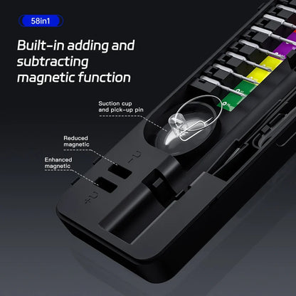 Electric Screwdriver 58-In-1 Rechargeable Precision Repair Kit Wireless Compact Tech Repair Fall 2025 Magnetic