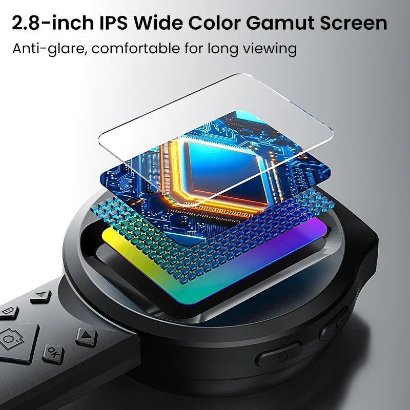 Digital Microscope 2.8-Inch IPS Screen Handheld, 1080P HD, 100X Zoom With 15 LEDs For PCB And Coin Examination