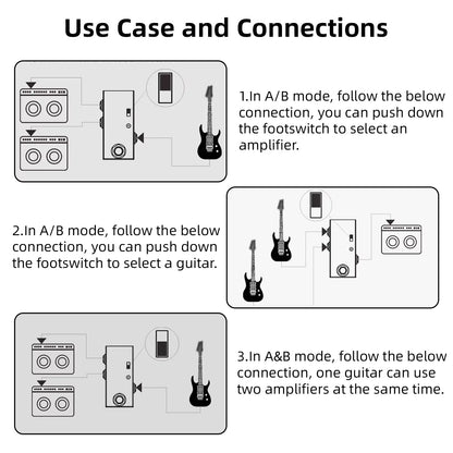 M-VAVE ABY Line Selector Pedal – True Bypass AB Box Mini Guitar Bass Channel Switch 2026