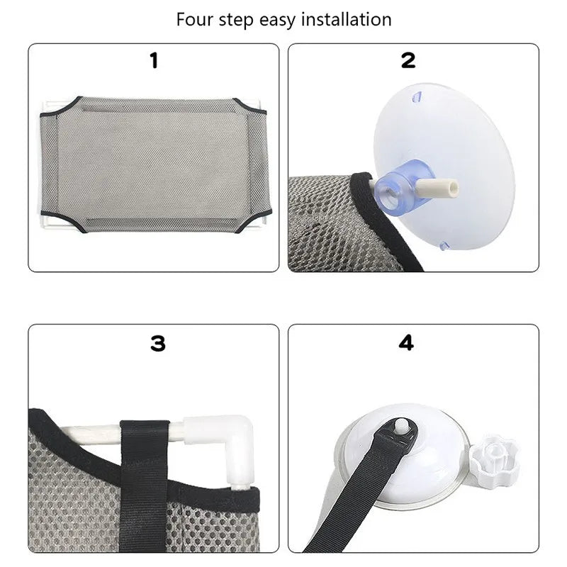 Cat Hammock Window Bed Double Decker Suction Cup Mount Sunny Seat Fall 2025 Wall Mounted Cozy Napping Spot