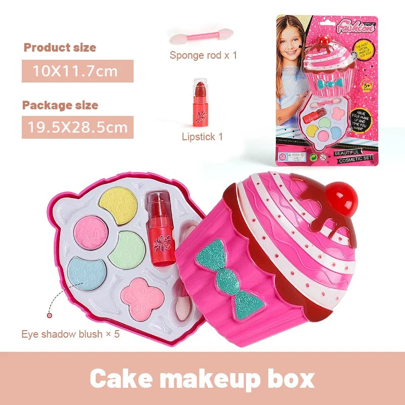Princess Makeup Toy Set for Kids - Pretend Play Cosmetics with Lipstick & Eyeshadow for Parties