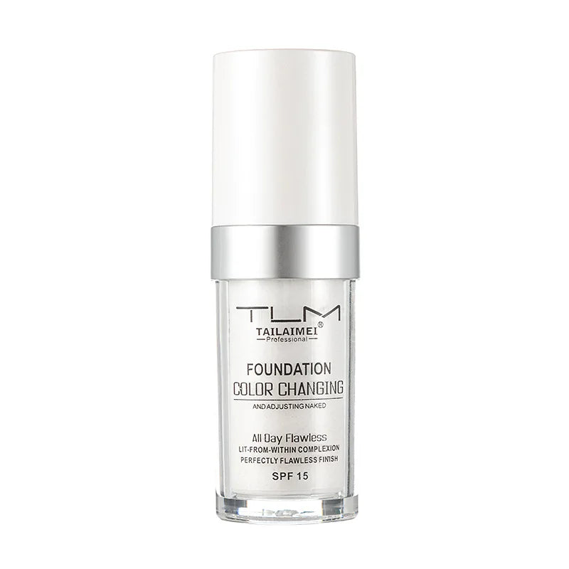Color-Changing Liquid Foundation with SPF - Long-Lasting Waterproof Oil-Control Sunscreen Cream 30ml