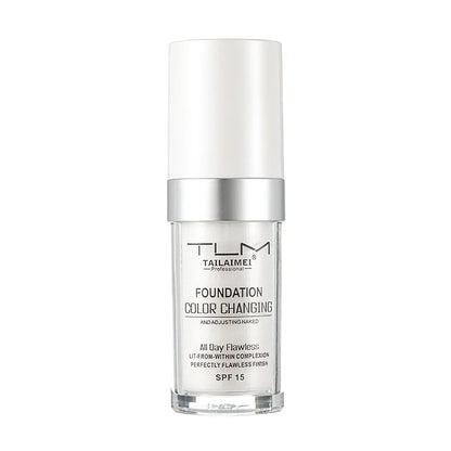 Color-Changing Liquid Foundation with SPF - Long-Lasting Waterproof Oil-Control Sunscreen Cream 30ml
