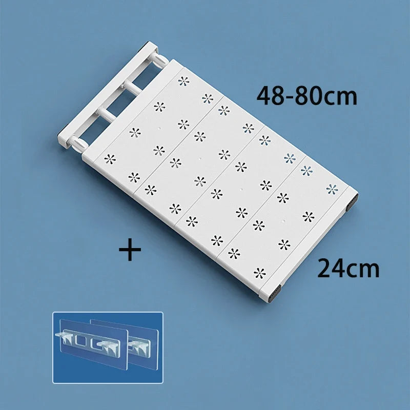 Wall-Mounted Adjustable Shelves - Home Organizers for Closet, Bathroom & Kitchen Storage