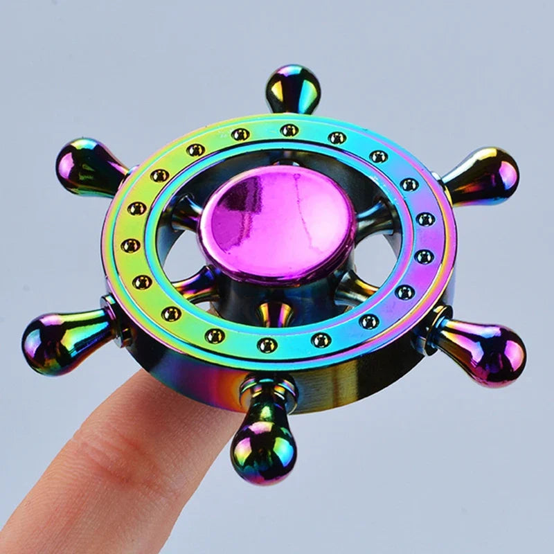 Fidget Spinner Metal Toy Rainbow Spinner R118 60mm Stress Relief for Adults and Kids