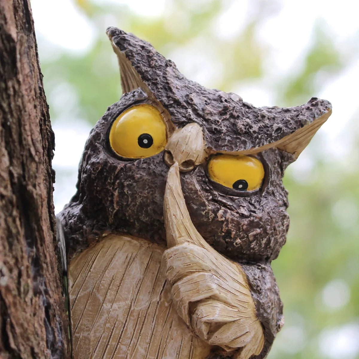 Owl Tree Hanging Ornament Resin Hide And Seek Owl Garden Decor For Yard And Patio Fall 2026 Trend Gift