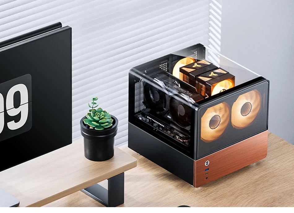 Mini ITX MicroATX PC Case Sea View Glass Compact Gaming