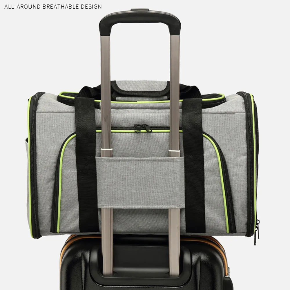 Pet Carrier Bag Up To 10kg Foldable Breathable Soft-Sided Travel Carrier Fall 2025 Safe Locking Zippers