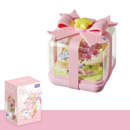 Plastic Building Block Flower Ring Box - DIY Decoration for Kids, Safe ABS Material