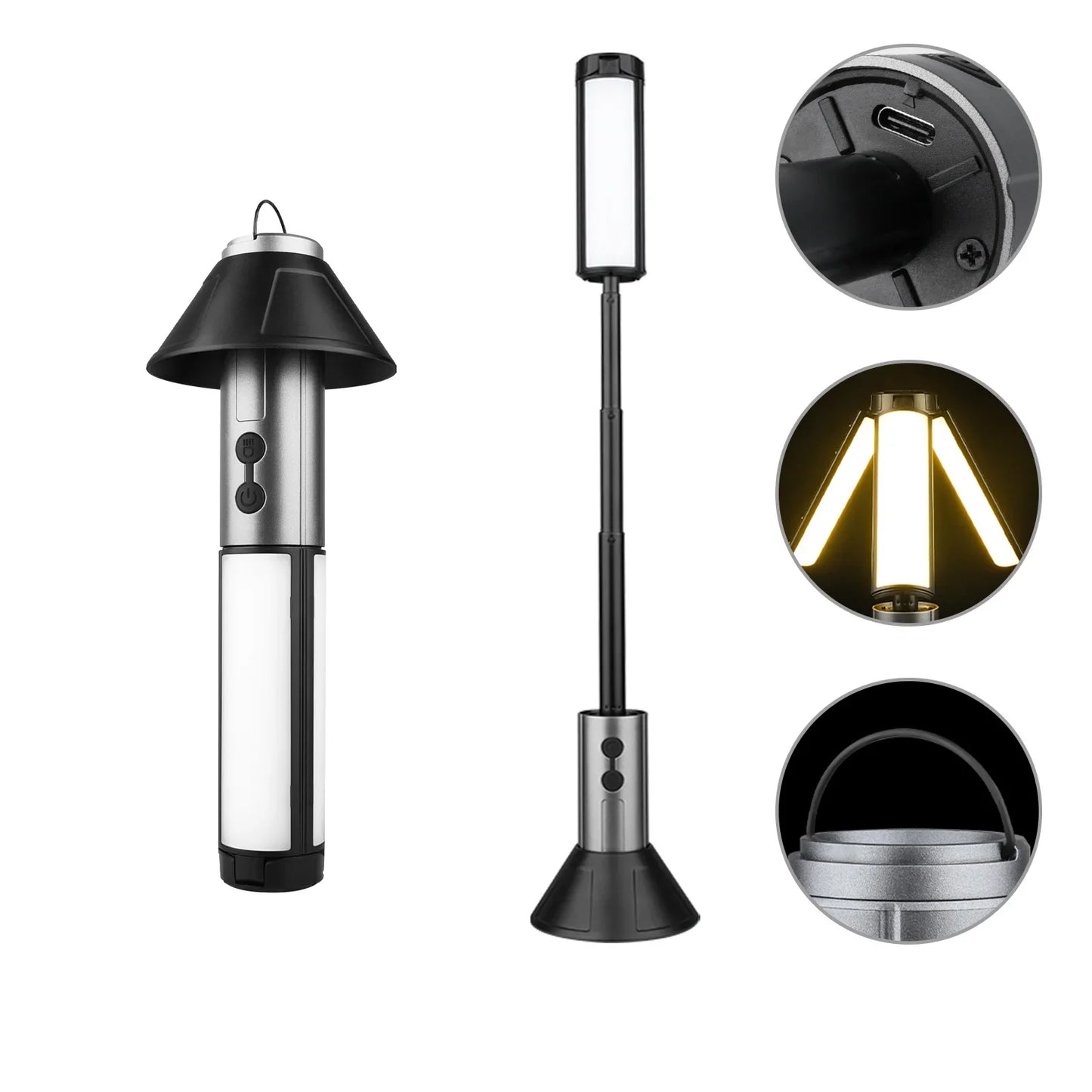 LED Searchlight Telescopic Folding ThreeHead Light, Rechargeable Outdoor Camping Light, Emergency Car Repair Fall2026