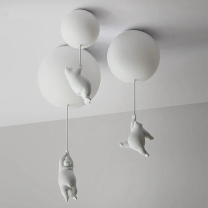 LED Ceiling Light Warm Cartoon Bear Design Kids Bedroom Ceiling Lamp Fall 2025 Cozy Nightlight Decor