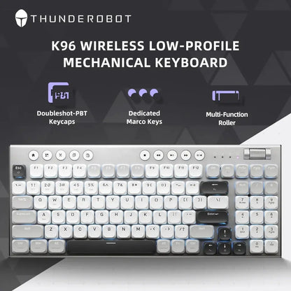Wireless Low Profile Mechanical Keyboard 98 Keys PBT