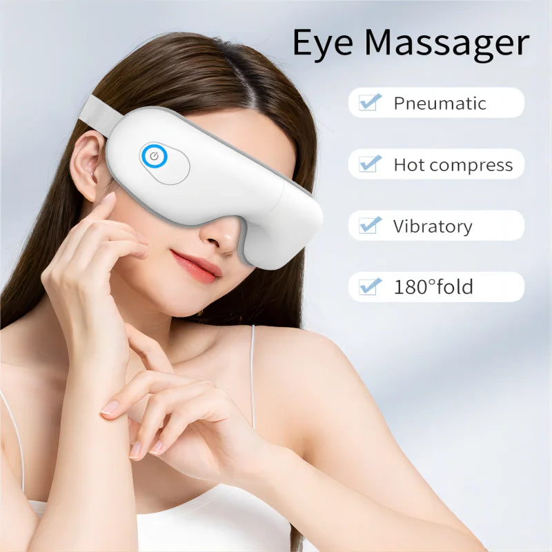Eye Massager Foldable With Heat And Bluetooth Music Sleep Aid For Eye Strain 2026 Trend