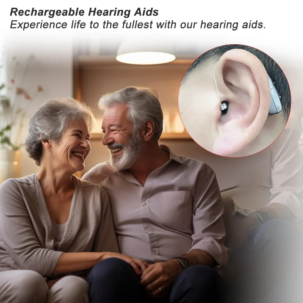 Hearing Aid Rechargeable Digital BTE With Adjustable Volume Portable Senior Sound Amplifier