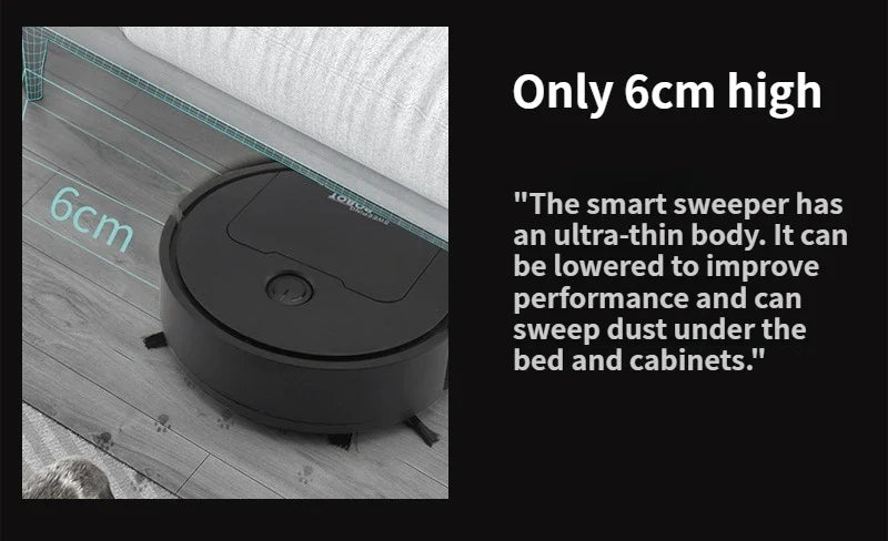 Suction Sweeping Robot 3 In 1 Mini Automatic Sweeper