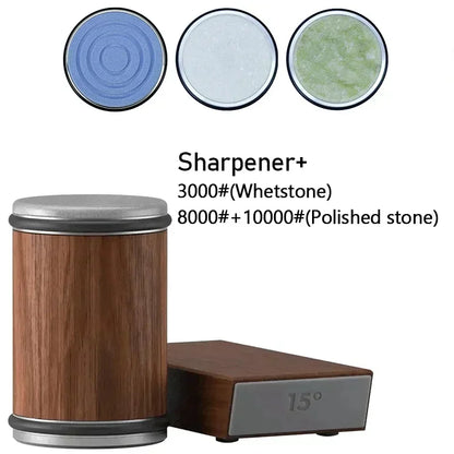 Rolling Diamond Knife Sharpener Kit with Magnetic Holder – 15° & 20° Angle Roller Kitchen Tool 2026