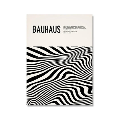 Bauhaus Canvas Wall Art Print Pink Quote Modern Nordic