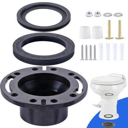 RV Toilet Seal Kit 3-Inch Flange Replacement for 300/310/320 RV Toilets Fall 2026 Easy Install Durable ABS