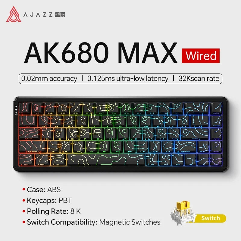 Mechanical Keyboard Sixty Mini Wireless ARGB Magnetic Hall