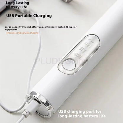 Electric Milk Frother Handheld 3 Speed USB Rechargeable with Whisk and Chopper, Back to School 2026 Gift