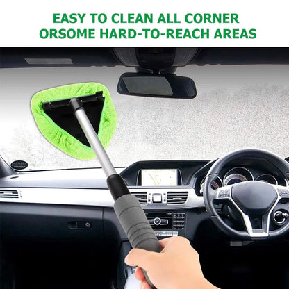 Car Window Cleaner Kit Glass Cleaning Tool Microfiber Telescopic Handle Spring 2026 Streak Free Glass