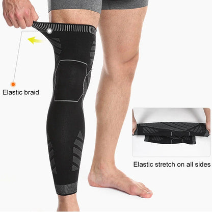 Full Leg Compression Sleeve Long Knee Support for Cycling Hiking Basketball – Pair 2026