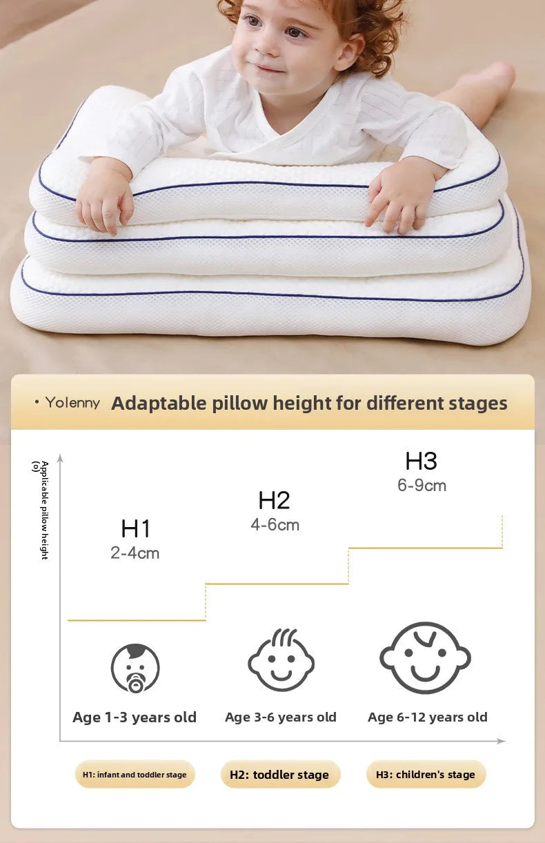 Baby Neck Support Pillow – All-Season Cotton Sleeping Pillow for Toddlers & Kindergarten Kids