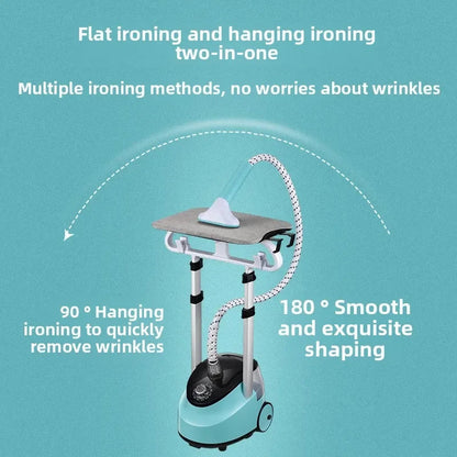 Garment Steamer Dual Rod Standing Upright Ironing System Fall 2025 1.8L Water Tank Fast Heating 2000W